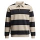 thumbnail image 5 of Ceisia Men's Contrast Wide-Stripe Polo Shirt | Stretchy Relaxed Long-Sleeve Casual Top Gift, 5 of 5