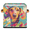 Multicolor 3, variant on CURLYOOT Dachshund Dog Cube Storage Bin, 11 Inch Storage Cube Fabric Bin for Shelves, Kawaii Foldable Clothes Organizer Baskets with Leather Handle for Closet Home
