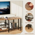 thumbnail image 6 of IDEALHOUSE TV Stand with Power Outlet for TVs up to 75 Inches,66.9" Corner Entertainment Center,TV Media Console Table with 3-Tier Open Storage Shelves for Living Room, Bedroom,Rustic Brown, 6 of 18