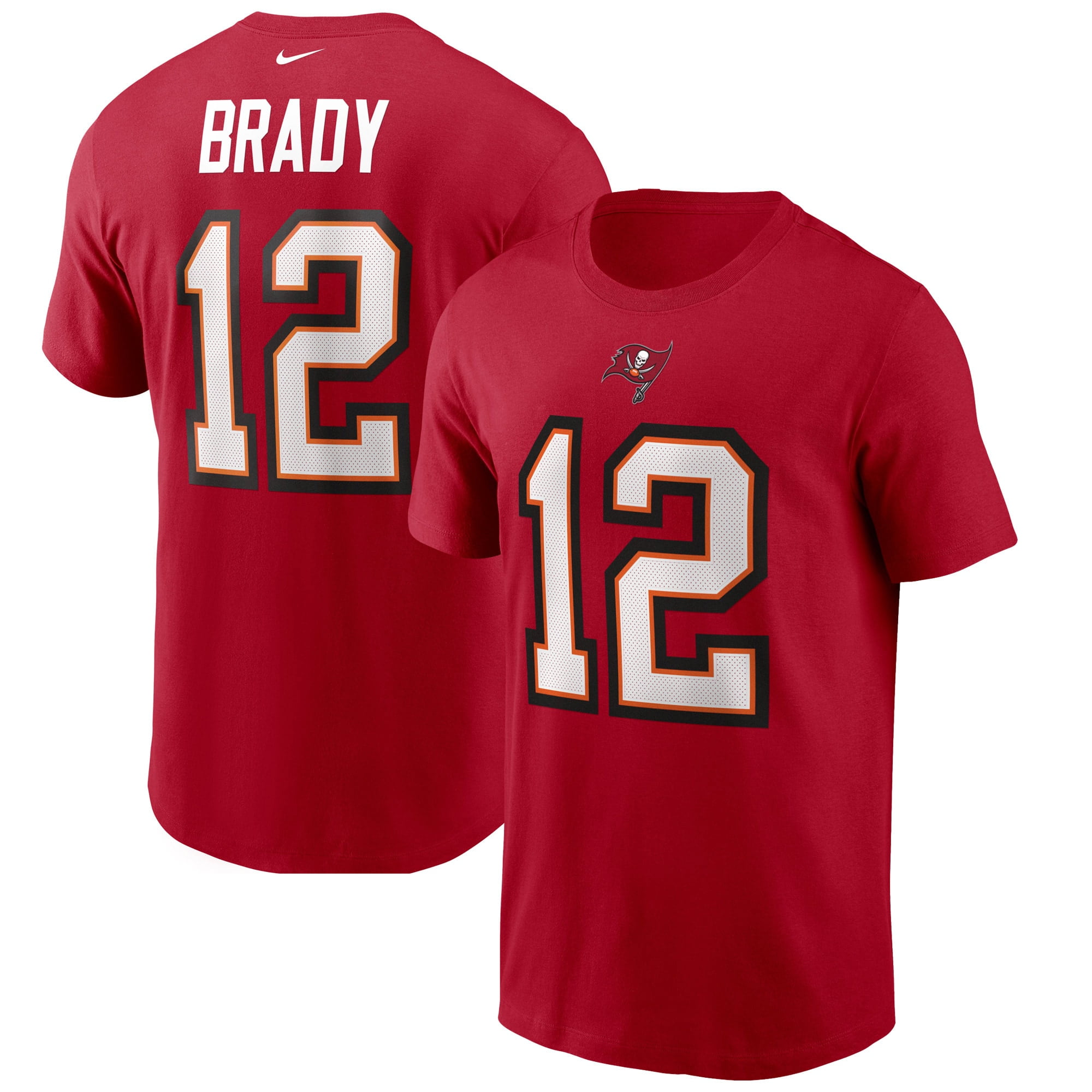 Tom Brady Tampa Bay Buccaneers Nike Name & Number TShirt Red