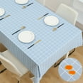 thumbnail image 3 of ENTASSER Waterproof, oil-proof, splash-proof PVC tablecloth for dining tableFog blue style (straight edge)90*90, 3 of 5