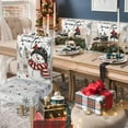 thumbnail image 2 of 6PCS Christmas Dining Chair Covers, Blue Snowman Stretch Removable Washable Slipcover Chair Protector for Dining Room Home Decor, 2 of 6