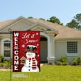 thumbnail image 2 of JOOCAR Welcome Let It Snow Snowman Garden Flag for Winter Christmas Home Outdoor Garden Yard Door Decor 12x18 inch, 2 of 5