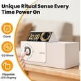 thumbnail image 4 of GoldJoy Speaker,Charging Station, Digital Clock,Sunset Lamp & White Noise for Gift- Beige, 4 of 7