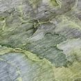 thumbnail image 5 of 3' X 5' Olive Green And Gray Abstract Washable Indoor Outdoor Area Rug, 5 of 5