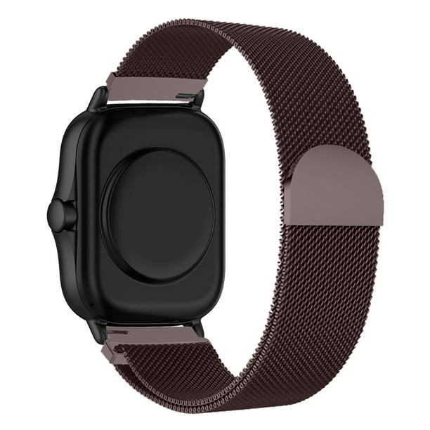 Correa magnética de 20mm/22mm para Amazfit GTS/2/2e/GTS2 Mini/GTR 42mm/47mm/GTR2/2e/stratos 2/3, pulsera de Metal para reloj Amazfit bip