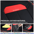 thumbnail image 4 of Florich Car Seat Covers, 5 Seats Breathable&Waterproof Faux Leather Seat Protectors, Automotive Interior Accessories Universal Fit Most Cars, RedLine, 4 of 8