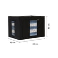 thumbnail image 4 of Set 2 Cajas Organizadoras Multiusos AGBOX Negro 42x60x40 cm | Contenedores Grandes para Almacenaje con Tapa | Organizadores de Hogar Apilables, 4 of 5