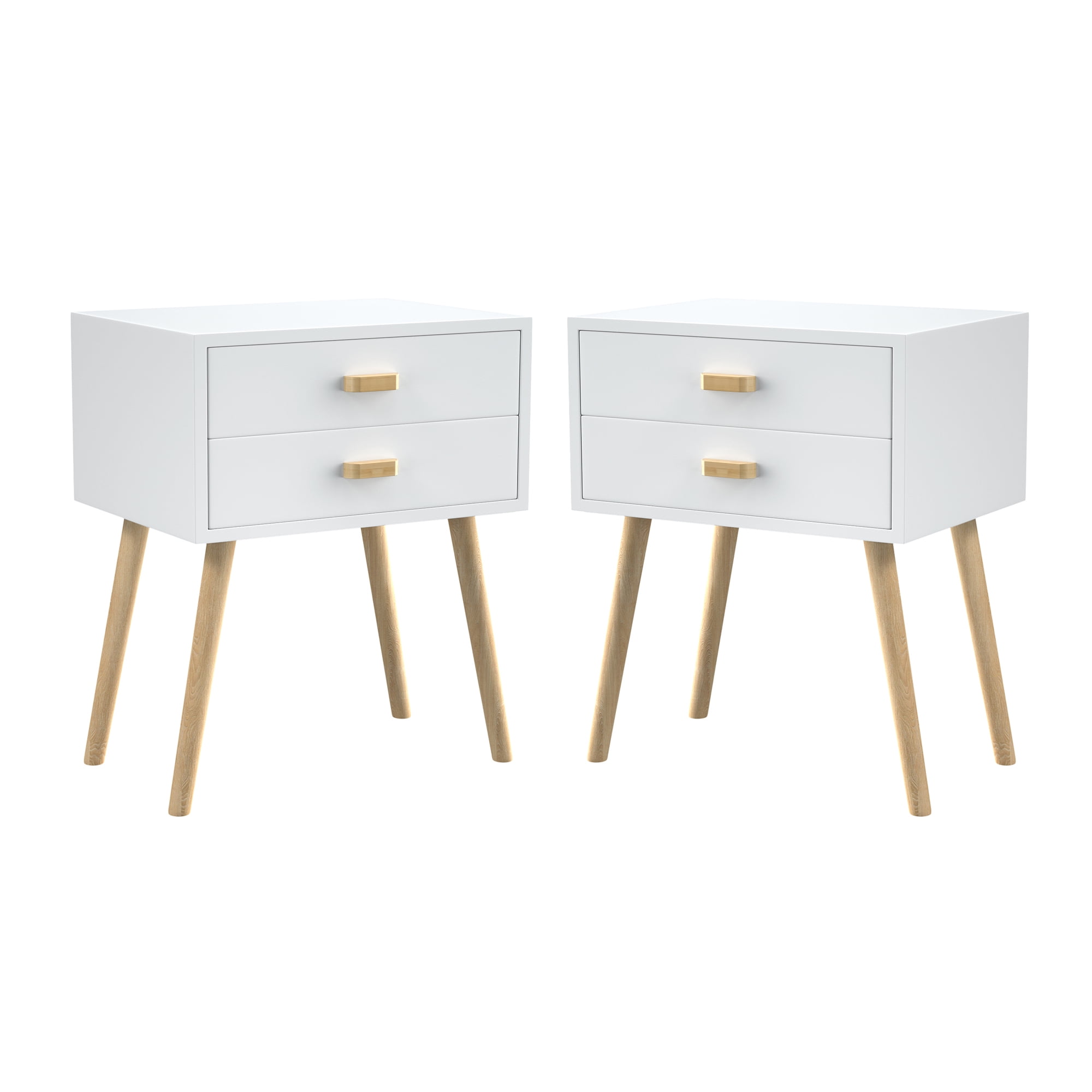 Round Corner Cabinet Bedside Table, White Round Nightstand For Bedroom