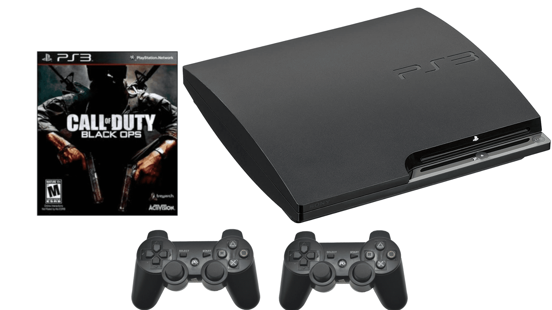 Sony PlayStation 3 PS3 Console 2 Controllers - Black Ops Bundle Walmart.com