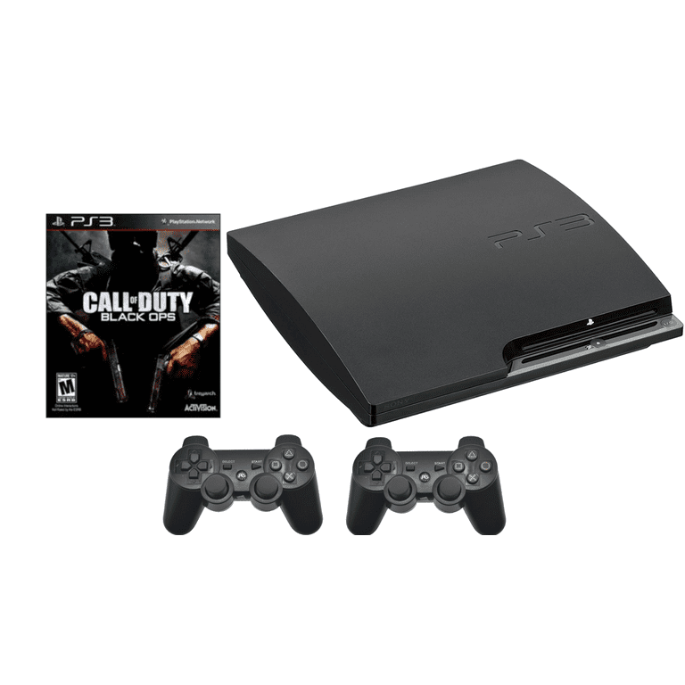 uddrag Jobtilbud Pjece Used Sony PlayStation 3 PS3 Slim Console - 2 Controllers - Black Ops Bundle  - Walmart.com