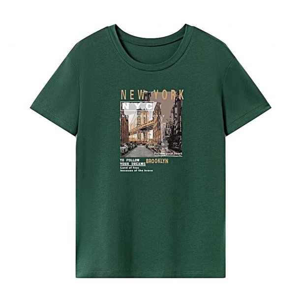 Camiseta para mujer de verano de manga corta para viajar, acampar, trabajar, regalo para mujer SG