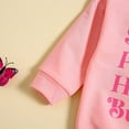 thumbnail image 4 of Toddler Sweatshirt Girls 4t Crewneck Long Sleeve Hooded Sweatshirt Cute Graphic Print Blouse Tops To Big Kid Sizes Pink,2-3 Years, 4 of 5