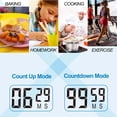 thumbnail image 6 of DISEN Digital Kitchen Timer - Big Digits, Loud Alarm, Magnetic Backing Stand, LCD Display Suitable for Kitchen, Study, Work, Exercise Training, Outdoor Activities (White), 6 of 7