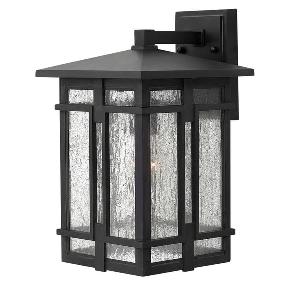 1964MB Hinkley Lighting Tucker - One Light Outdoor Wall Mount in Transitional and Craftsman Style - 9 Inches Wide by 14.75 Inches High-Museum Black
