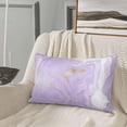 thumbnail image 5 of Sikiie Lavender Glitter Foil Stripes Print Plush Pillow Cover, Wrinkle-proof and Stain-resistant Pillow Protector without Pillow Core, Home Decoration-14"x20", 5 of 6