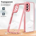 thumbnail image 2 of SaniMore for Samsung Galaxy A73 5G Case Slim Transparent [Not Yellowing Technology], Rugged PC & TPU Bumpers Built-in Detachable Lens Protector Shockproof Protective Cover, Pink, 2 of 7