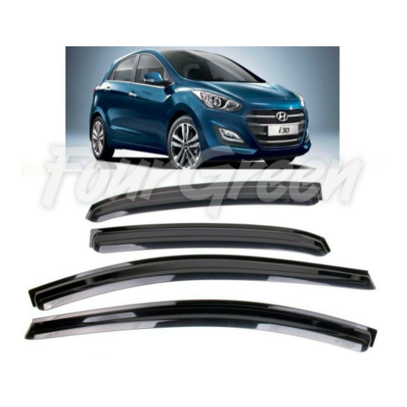 Door Window Vent Visor Deflector Rain 