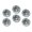 C0363, variant on Glass Refrigerator Magnet 6Pcs Magnetic Fridge Sticker,Decor for Kitchen,Whiteboard,Cabinet,Stained Glass Round Window With Seascape Theme