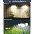 HAARAY Solar Motion Sensor Outdoor Lights with Ground Stake, 3Head