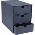 thumbnail image 5 of Bigso Ingrid 3-Drawer Fiberboard Desk Organizer Drawers | Blue, 5 of 6