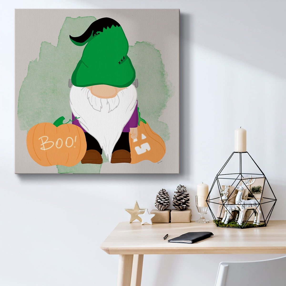 Frankenstein's Gnome- Gallery Wrapped Canvas