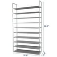 thumbnail image 6 of UBesGoo 10 Tiers Shoe Rack Cabinet Tower Stackable Shelves Gray, 6 of 7