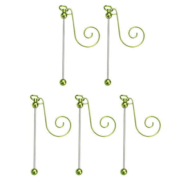 5pcs Metal Beadable Hooks for Christmas Tree Adornment Festival Ornament Hangers Holiday Decoration Kits