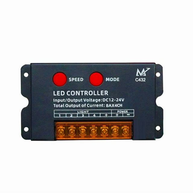 12V 24V DC 4CH 9 Channels Separate Led Strip Tape Controller Jump Water Burst Flash Horse Sign Word Switch B