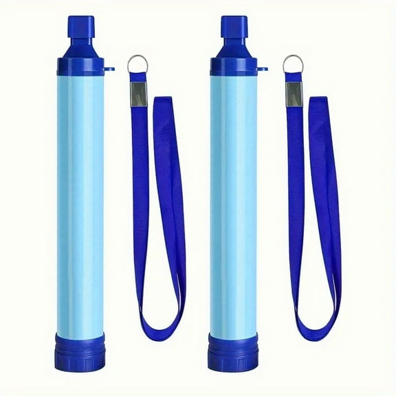 ENFOURCLASS 2/3/4pcs Portable Outdoor Water Filter Straw (Personal Filtration, Emergency Survival) - For Camping, Hiking, Climbing, Backpacking - Ideal Gift for Family & Friends