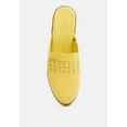 thumbnail image 6 of YASHTA Yellow Patent Studded Flat Mules, 6 of 6