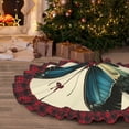 thumbnail image 5 of Kdxio Blue Black Butterfly Art Print Christmas Tree Skirt Christmas Xmas Tree Skirts Mat for New Year Holiday Christmas Party Decorations-30", 5 of 6
