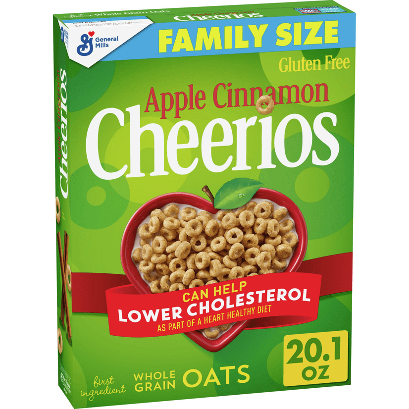 Apple Cinnamon Cheerios GlutenFree Breakfast Cereal, 20.1 oz