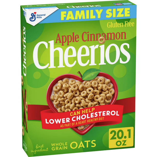 Apple Cinnamon Cheerios GlutenFree Breakfast Cereal, 20.1 oz