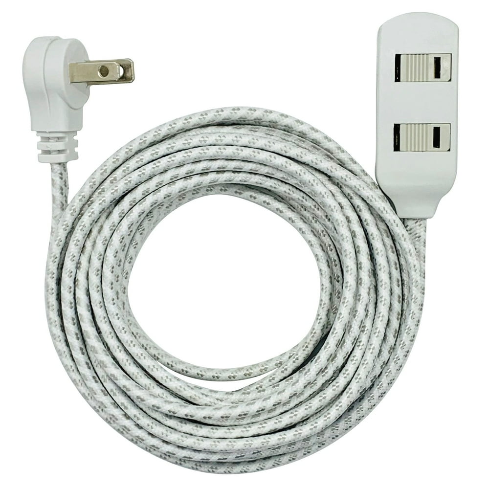 STANLEY 96712 3Outlet LowProfile Fabric Extension Cord, 15 Feet