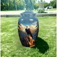 thumbnail image 4 of Eagle In Mountains Large Urn For Adults Ashes Female & Male - Memorial Urn For Adult Ash - Burial Cremation Urns For Human Ashes Women - Funeral Remains, 4 of 5