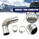 thumbnail image 3 of Conector De Codo De Tubo De De 2x24mm ID De 25mm Para Calentador De Agua A Gas Plateado, 3 of 8