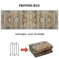 thumbnail image 3 of CAROMIO 2' x 6' Hallway Rug Soft Persian Rug Washable Anti Slip Antiqued for Entryway Living Room Kitchen Bathroom, Brown, 3 of 5