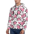 thumbnail image 3 of Fotbe Men's Hoodie with Rose Flowers Pattern - Kangaroo Pocket Pullover Hooded Sweatshirt, Perfect for Daily Wear, Travel, and Home-4X-Large, 3 of 7