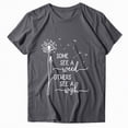 thumbnail image 6 of Paguaki T Shirts for Women Dandelion Slogan Letter Print Tees Crew Neck Short Sleeve Casual Summer Tops Womens Graphic Tees, 6 of 9