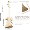 thumbnail image 4 of TTS For Home - Wedding Brooms Bride Bridegroom, Jumping The Broom for Wedding, Natural Whisk Broom with Ribbons, Artificial Pearl, Leaves,Roses for Decorative Wedding, 4 of 8
