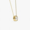 thumbnail image 2 of 1.00 Ct Oval Cut D/VVS1 Moissanite Bezel Set Solitaire Necklace 14K Yellow Gold Plated Silver, 2 of 2