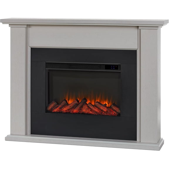 Real Flame Tejon 52" Slim Electric Fireplace in Bone White
