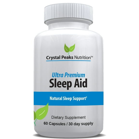 Natural Sleep Aid - Herbal Sleep Supplement Made with Valerian Root, Melatonin, Chamomile, Magnesium – Recommended for insomnia - Adult Extra Strength Sleeping Pills. 60 Vegan Capsules