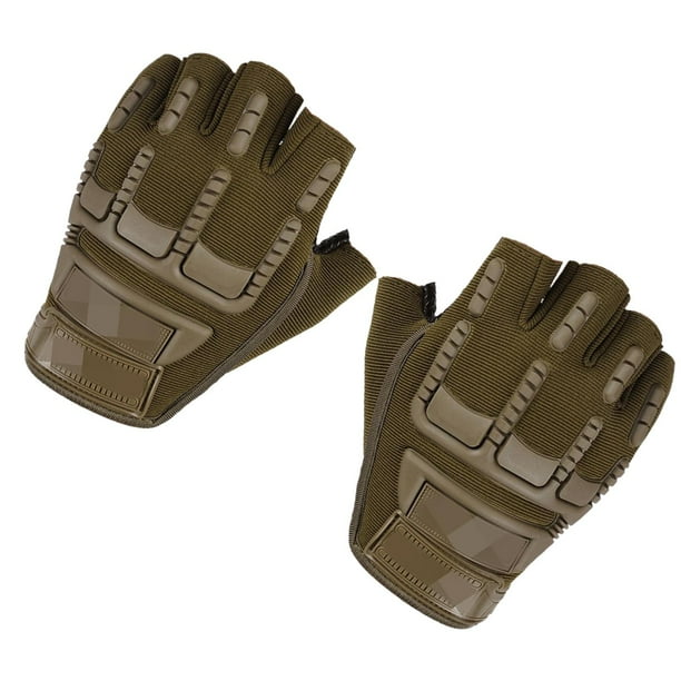 Guantes de Medio , Guantes Sin Dedos, Protección de Palma, Guantes de Ciclismo con Dedos Abiertos, Guantes de Fitness, para Entrenamiento en Motoc Verde