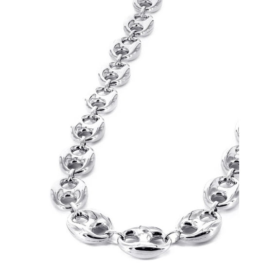 White Gold Chain - Womens Semi Solid  Puff Chain 10K/14K Gold