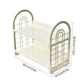 thumbnail image 3 of 2-Tier Plastic Storage Shelf Organizer Rack for Kitchen Bathroom Countertop, Space Saving Shelving Unit, 3 of 6