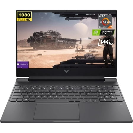 HP Victus 15.6" FHD Gaming Laptop, 8-core AMD Ryzen 7 5800H Processor, NVIDIA GeForce RTX 3050 Ti, 32GB RAM 1TB SSD, Bluetooth, HDMI, Webcam, Windows 11 Home, Black