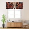 thumbnail image 2 of Funny Cow Window Curtain Valances Cute Farm Animals Rose Red Flowers Privacy Window Valances for Living Room Kitchen 54 by 18 in, 1 Panel, 2 of 6