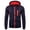 AB742 Navy, variant on Tisuna Mens Full Zip Drawstring Hoodies Casual Long Sleeve Outerwear Jackets Relax Fit Hooded Sweatshirts For Streetwear
